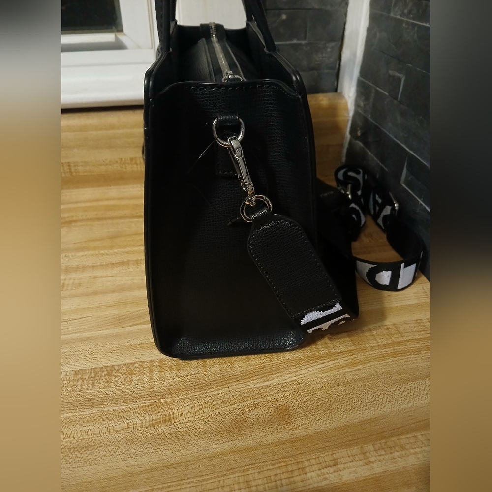 NWT Karl Lagerfeld Black Paris Tote/Crossbody with Coin pouch/airpod case. - Picture 6 of 11